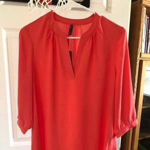 NYDJ coral blouse, petite medium, NWT